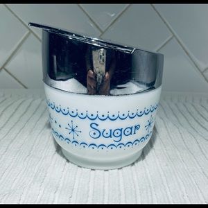 Vintage Gemco Snowflake Garland Sugar Dish